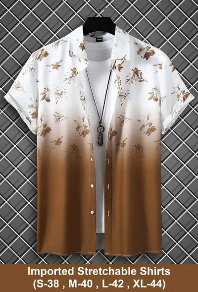 Hmkm Casual Shirt for Men| Shirts for Men/Printed Shirts for Men| Casual Shirts for Men| Floral Shirts for Men| (X-Large, Flower)