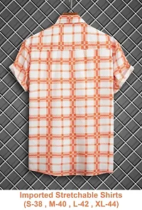 Men Regular Fit Checkered Spread Collar Casual Shirt-thumb1