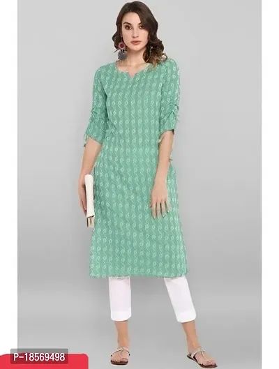 Classic stylish cotton mint katha kurti-thumb0