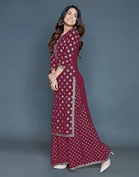 KRATI CREATIONS made in india heavy rayon printed kurti with sharara-thumb1