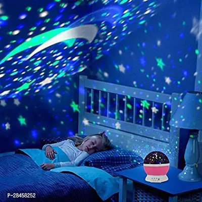 Rotating 360 Degree Moon Night Light Lamp Projector with Multi Colors and USB Cable-thumb0