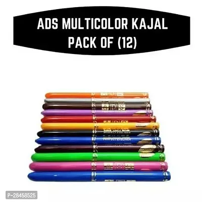 High Coverange Waterproof Kajal Multicolor Pack Of 12-thumb0