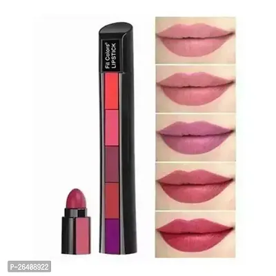 Lipstick 5 Shades Long Lasting In 1 Pack Of 1-thumb0