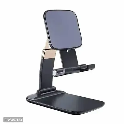 Mobile Phone Foldable Holder Stand Dock Tabletop Mount for All Smartphones, Tablets,Adjustable Mobile Stand,Black,-thumb0