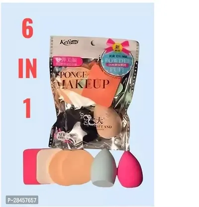 Make Up Sponge Beauty Blender Puff - Color May Vary - Set Of 6-thumb0