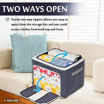 Steel Frame Double Opening Zipped Storage Organizer Bag with Window Folding Bag-thumb2