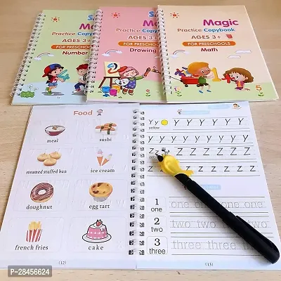 Sank Magic Practice Copybook, (4 BOOK + 10 REFILL+ 1 Pen +1 Grip)-thumb0