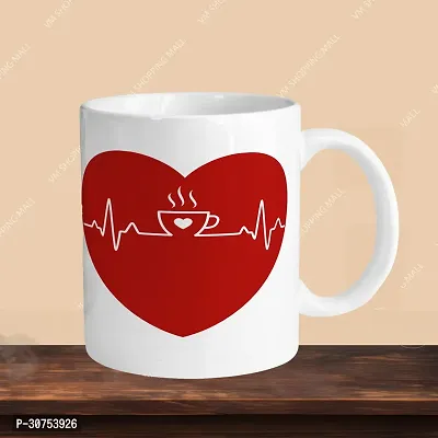 Premium 330ml Ceramic White Coffee Mug - coffee lover 01 - WithHeart Keychain-thumb3