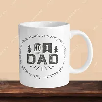 Premium 330ml Ceramic White Coffee Mug - no 1 dad - Single Pack-thumb2