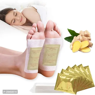 Detox Foot Pads Toxins Stress Relief - 10 Relief Foot Pads And 10 Adhesive Sheets-thumb0