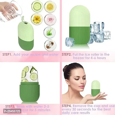 Ice roller for face men/women skin glowing ice cube massager Face Puffiness Relief Massage Skin Tools for face eye (Multi color)(Facial roller)-thumb2