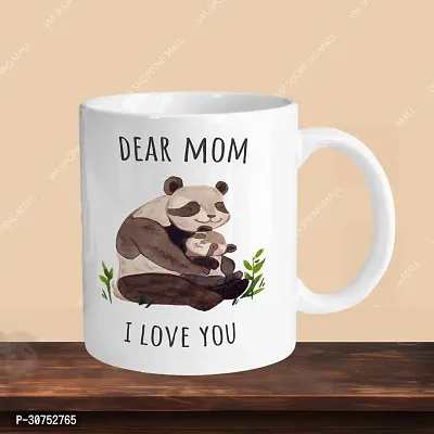 Premium 330ml Ceramic White Coffee Mug - dear mom- Single  Pack-thumb3