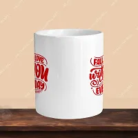 Premium 330ml Ceramic White Coffee Mug - fall in love with you - Single Pack-thumb1