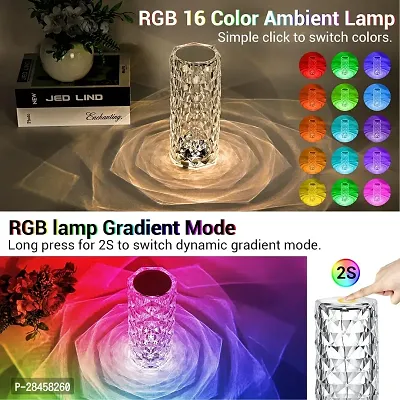 Crystal Rose Table Lamp 16 Colour LED Night Lights for Room Decoration with USB Cable  Remite-thumb2