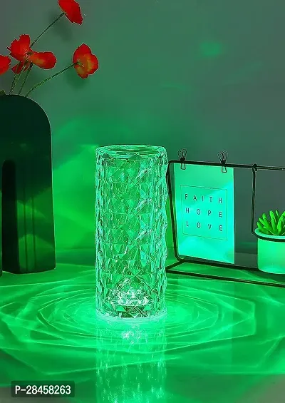 Crystal Rose Table Lamp 16 Colour LED Night Lights for Room Decoration with USB Cable  Remite-thumb0