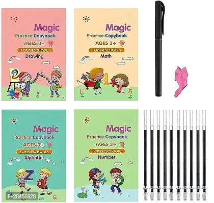 Sank Magic Practice Copybook, (4 BOOK + 10 REFILL+ 1 Pen +1 Grip)-thumb0