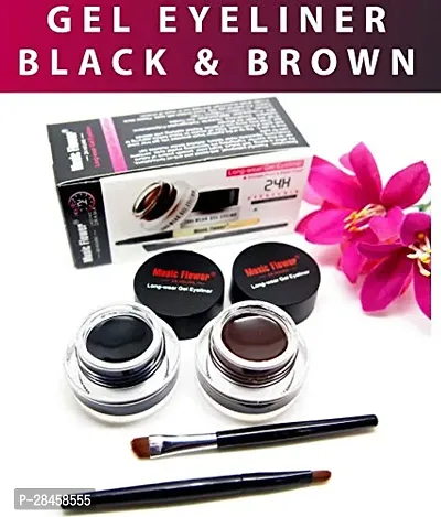 Gel Eyeliner With Brush 32gm - Brown, Black-thumb0