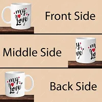 Premium 330ml Ceramic White Coffee Mug - my love- Single  Pack-thumb3