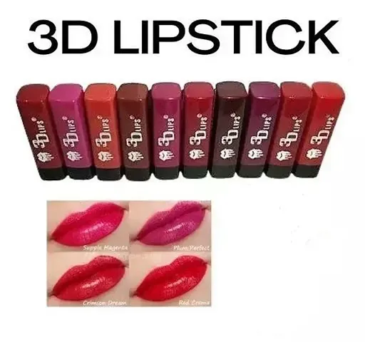 3D Matte Lipstick Multipack For Women