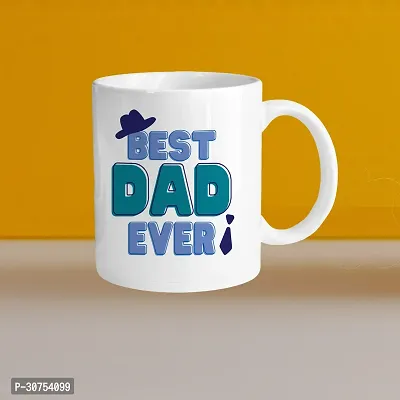 Premium 330ml Ceramic White Coffee Mug - best dad ever - Single Pack-thumb0