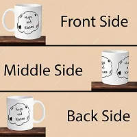 Premium 330ml Ceramic White Coffee Mug - hugs and kisses - Single Pack-thumb3