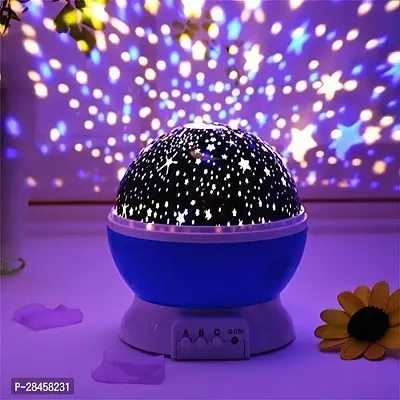 Rotating 360 Degree Moon Night Light Lamp Projector with Multi Colors and USB Cable-thumb0