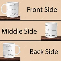 Premium 330ml Ceramic White Coffee Mug - shhh- Single  Pack-thumb3