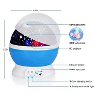 Rotating 360 Degree Moon Night Light Lamp Projector with Multi Colors and USB Cable-thumb2