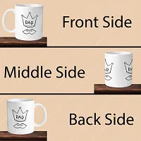 Premium 330ml Ceramic White Coffee Mug - dad- Single  Pack-thumb3