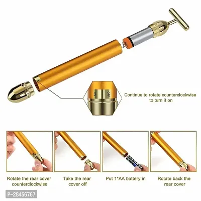 24K Gold Electric Vibration Facial Massage-thumb2