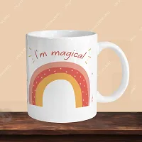 Premium 330ml Ceramic White Coffee Mug - I am magical - Single Pack-thumb2