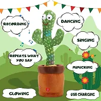 Dancing Cactus Talking Toy, Cactus Plush Toy, Wriggle  Singing Recording Repeat What You Say Funny Education Toys for Babies Children Playing, Home Decorate-thumb1