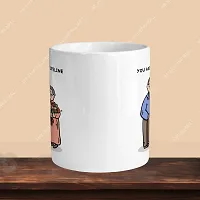 Premium 330ml Ceramic White Coffee Mug - you are my lifeline - Single Pack-thumb1