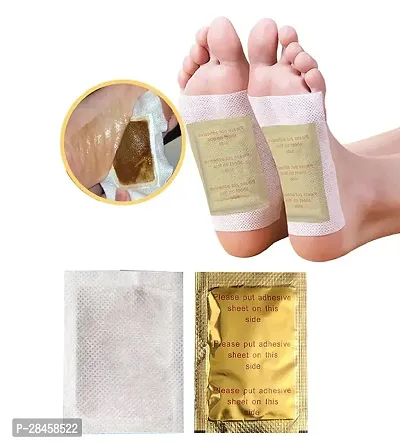 Detox Foot Pads Toxins Stress Relief - 10 Relief Foot Pads And 10 Adhesive Sheets-thumb0