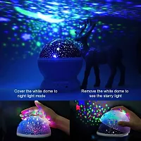 Rotating 360 Degree Moon Night Light Lamp Projector with Multi Colors and USB Cable-thumb1