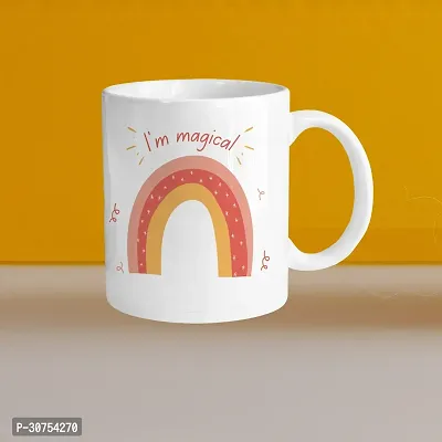 Premium 330ml Ceramic White Coffee Mug - I am magical - Single Pack