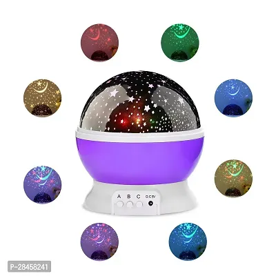 Rotating 360 Degree Moon Night Light Lamp Projector with Multi Colors and USB Cable