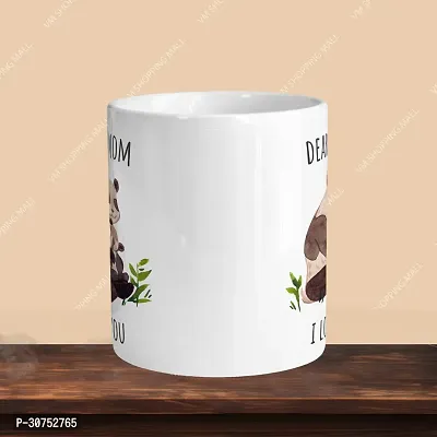 Premium 330ml Ceramic White Coffee Mug - dear mom- Single  Pack-thumb2