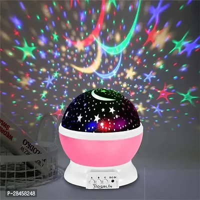 Rotating 360 Degree Moon Night Light Lamp Projector with Multi Colors and USB Cable-thumb0