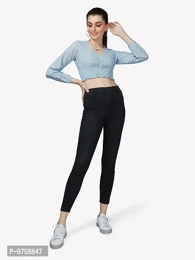 VASTRADO V Neck Full Crop Top-thumb5