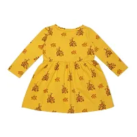 MYSTERE PARIS Girls Cozy Yellow Sleep Dress Yellow LC508C-thumb1