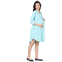 MYSTERE PARIS Mint Checked Maternity Dress-thumb2