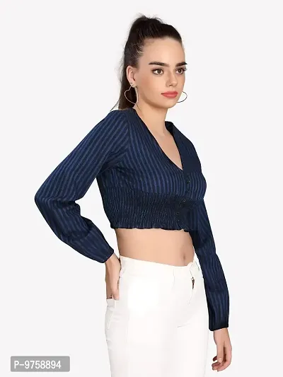 VASTRADO V Neck Full Crop Top-thumb2