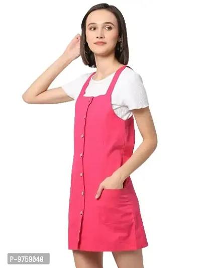 VASTRADO Bright Pink Pinafore Dress-thumb0