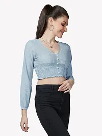 VASTRADO V Neck Full Crop Top-thumb2