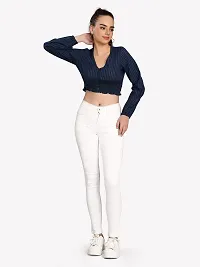 VASTRADO V Neck Full Crop Top-thumb3