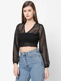 VASTRADO V Neck Full Crop Top-thumb1