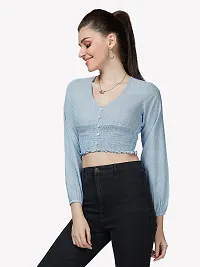 VASTRADO V Neck Full Crop Top-thumb1