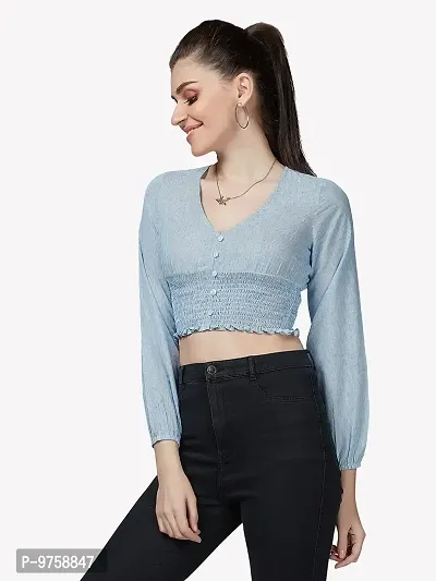 VASTRADO V Neck Full Crop Top-thumb2