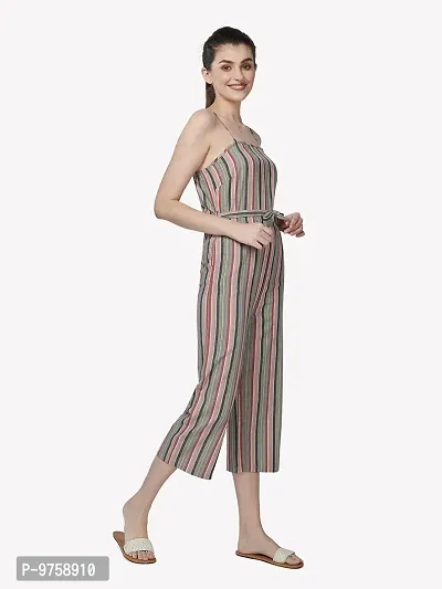 Multicolor Striped Jumpsuit-thumb3